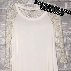 3/4 length lace shirt